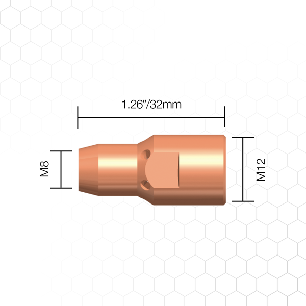 PSF virtasuuttimen pidin M8, MIG-kulutusosa