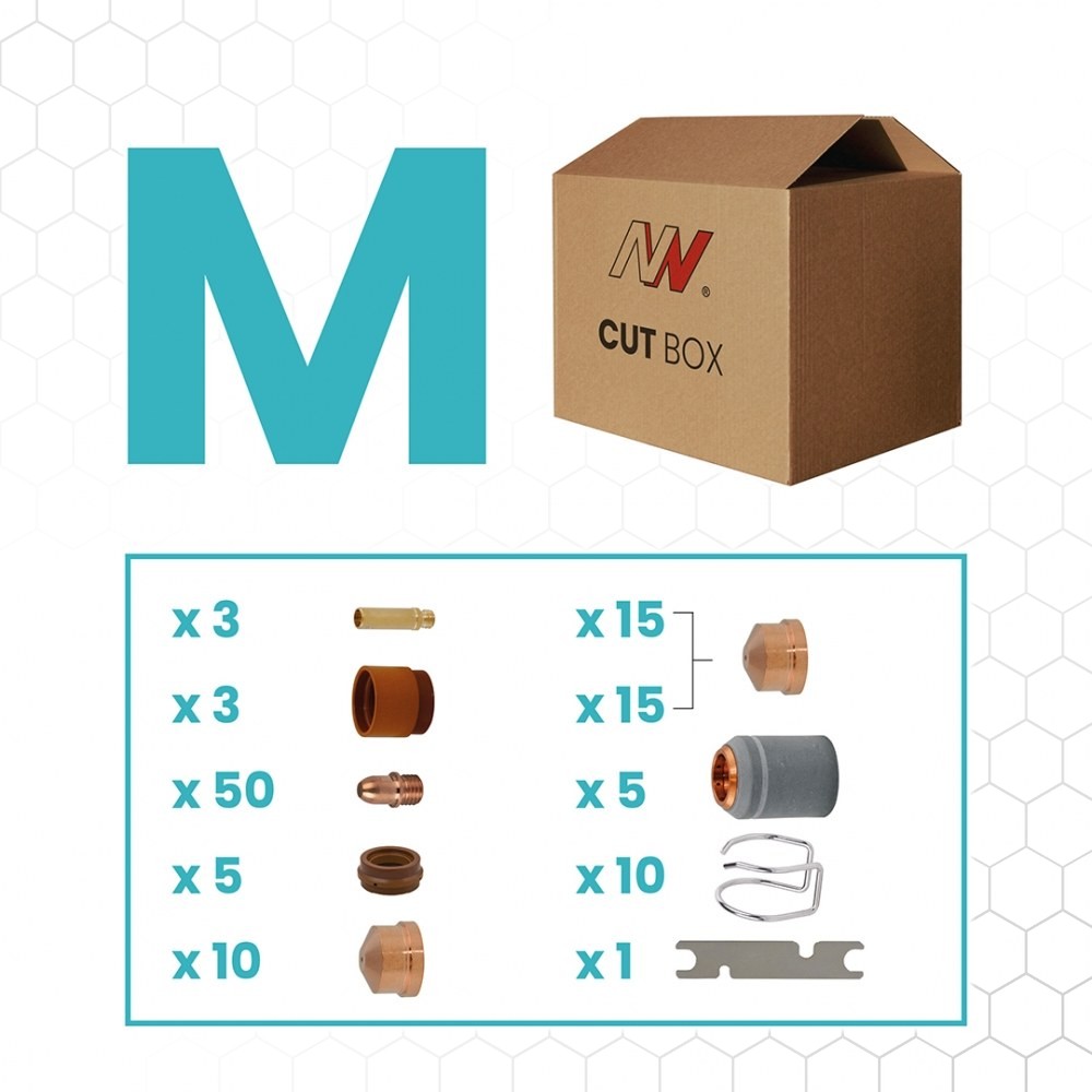 CUT BOX (keskikoko) sopii NW101 / TRAFIMET® A101®/P101®, plasmaleikkurin kulutusosa