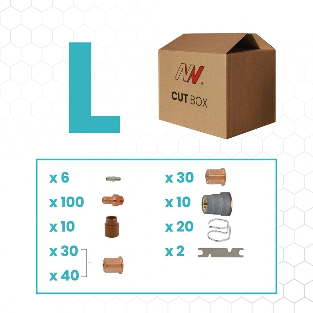 CUT BOX (iso) sopii polttimeen NW70 / CEBORA® P70®, plasmaleikkurin kulutusosa