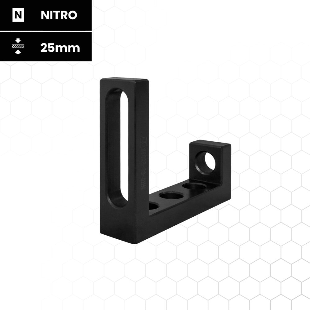 Nitrattu suorakulma 200 × 50 × 175 mm, reikä/ura, hitsauspöydän tarvike