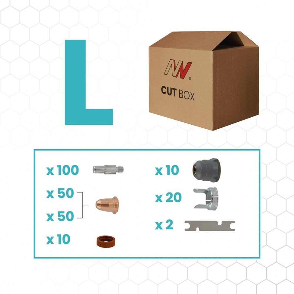CUT BOX (iso) sopii polttimeen SP45H / TRAFIMET® S45®, plasmaleikkurin kulutusosa
