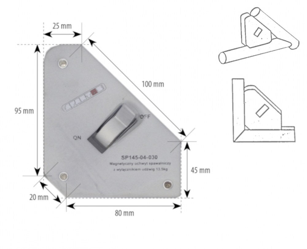 Hitsausmagneetti On/Off 13,5kg