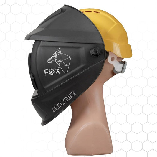 Hitsausmaski SPARTUS Easy FOX, suojakypärällä ja adapteri, passiivimaski – kuva 1/3