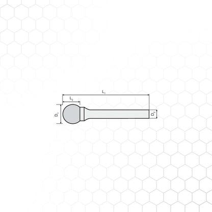 Kovametalliviila, pallo 12,7x11x6/55 – kuva 2