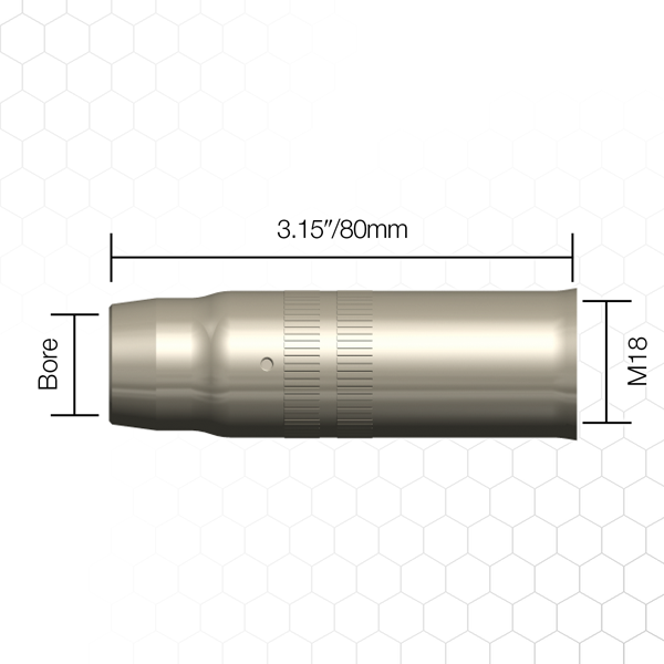 Kaasusuutin PSF-400/510W, 520W (Ø 17 mm), MIG-kulutusosa