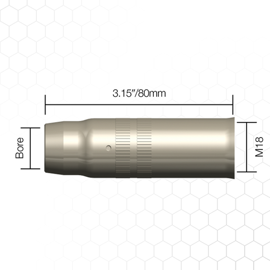 Kaasusuutin PSF-400/510W, 520W (Ø 17 mm), MIG-kulutusosa