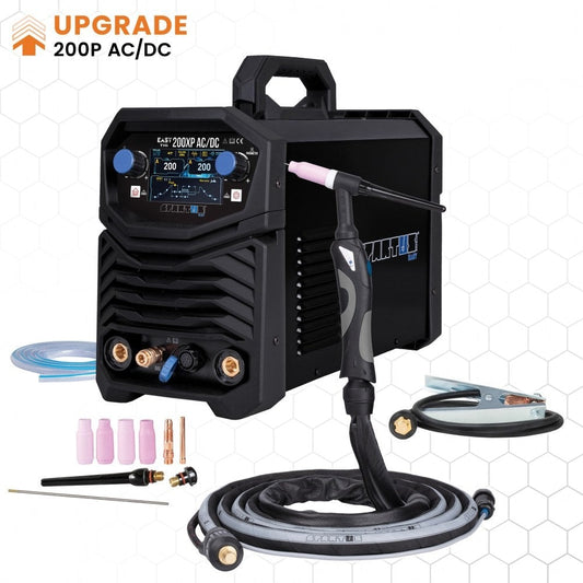 EasyTIG 200XP AC/DC paketti + TIG-poltin mini SPE 17 - 8m, TIG-hitsauskone – kuva 1/8