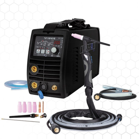 EasyTIG 210P AC/DC paketti + TIG-poltin mini SPE 17 - 4m, TIG-hitsauskone – kuva 1/5