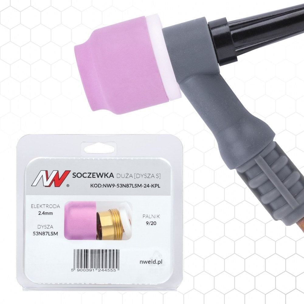 Iso linssikupu S 9/20 [elektrodi 2,4mm] L=31mm, TIG-kulutusosa – kuva 1/5