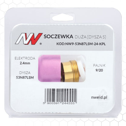 Iso linssikupu S 9/20 [elektrodi 2,4mm] L=31mm, TIG-kulutusosa – kuva 4/5