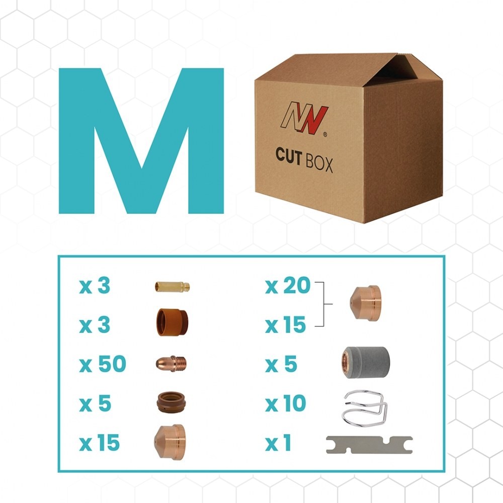 CUT BOX (keskikoko) sopii polttimeen NW120, plasmaleikkurin kulutusosa