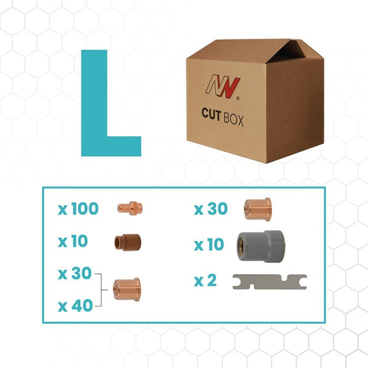 CUT BOX (iso) sopii polttimeen NW50 / CEBORA® P50®, plasmaleikkurin kulutusosa