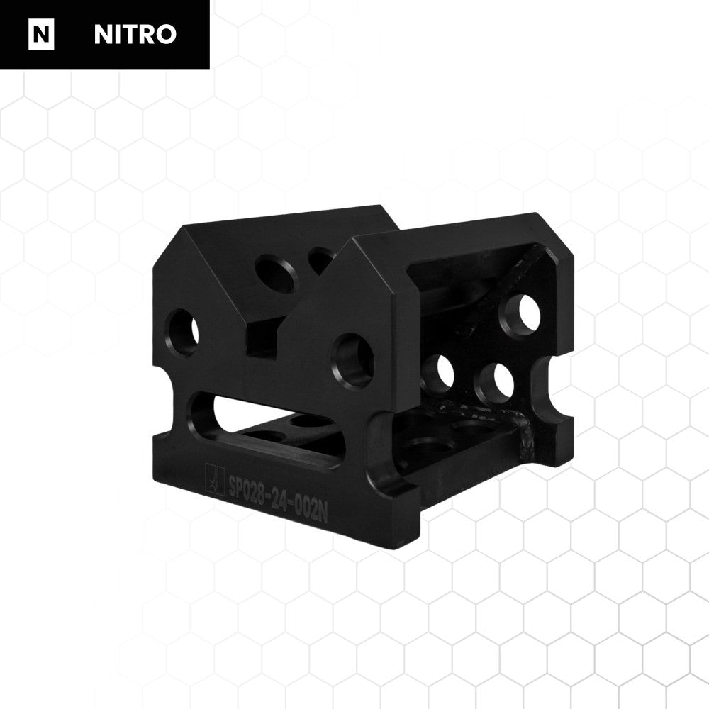Nitrattu kulmamoduuli 200 × 200 × 175 mm, hitsauspöydän tarvike