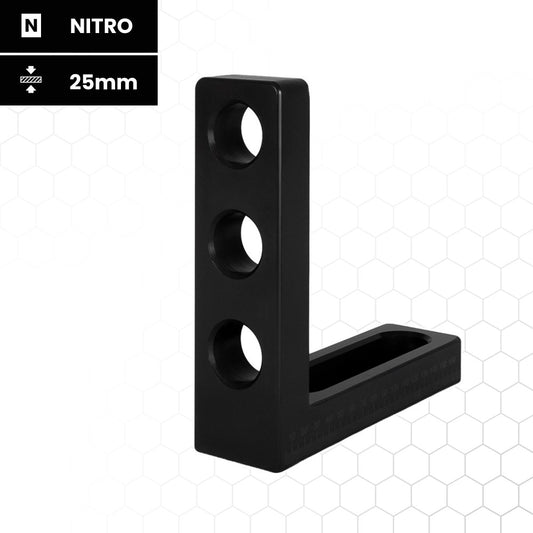 Nitrattu suorakulma 175 × 50 × 175 mm, reikä/ura, hitsauspöydän tarvike – kuva 1/3