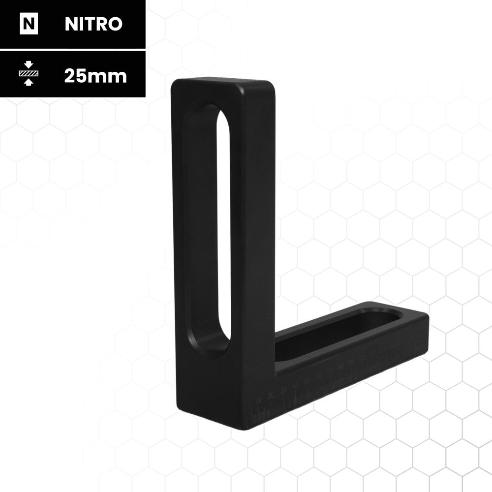Nitrattu suorakulma 175 × 50 × 175 mm, ura/ura, hitsauspöydän tarvike