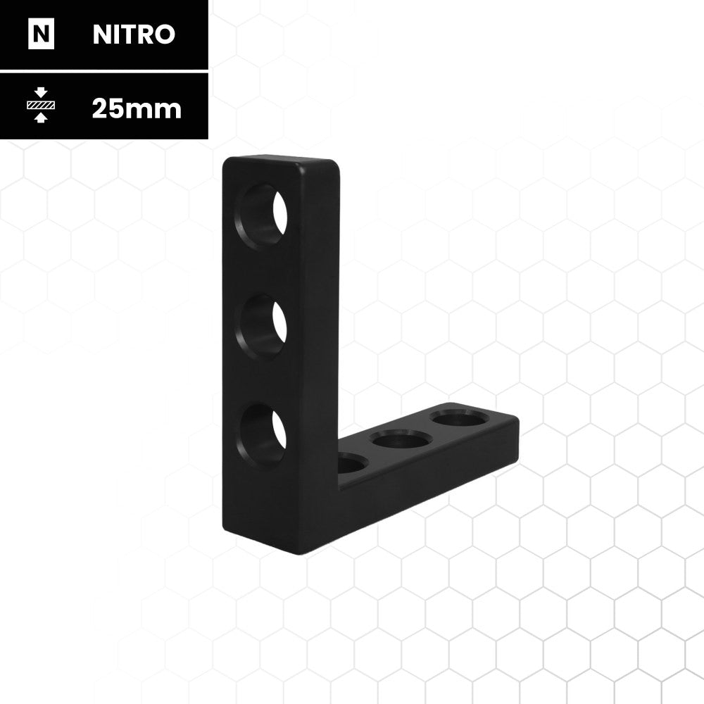 Nitrattu suorakulma 175 × 50 × 175 mm, reikä/reikä, hitsauspöydän tarvike