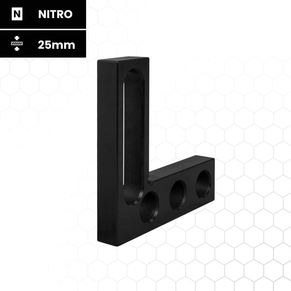 Nitrattu tasokulma 175 × 175 × 25 mm, hitsauspöydän tarvike