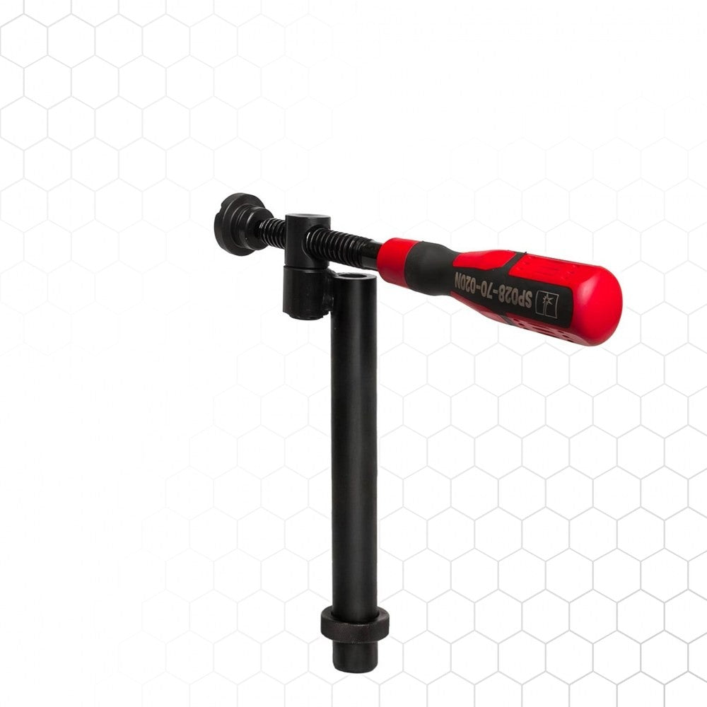 Nitrattu ruuvipuristin 100 × 270 mm 90°, hitsauspöydän tarvike – kuva 2/2