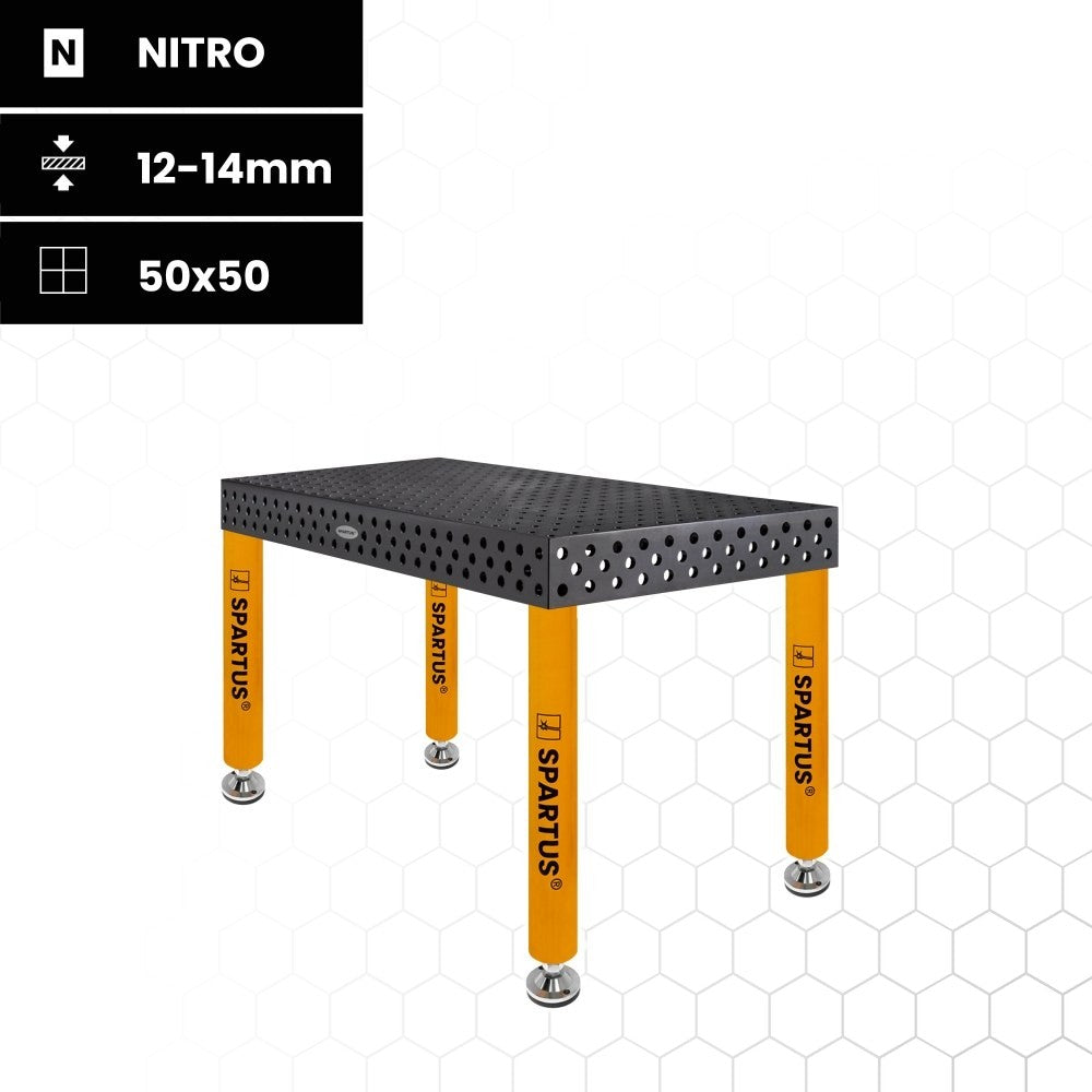 SPARTUS MAXIMUS 3D welding table 1200x800x100mm | D16 System | 4 standard legs L=750mm
