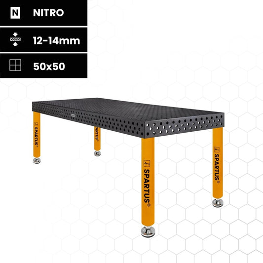 SPARTUS MAXIMUS 3D welding table 2000x1000x100mm | D16 System | 4 standard legs L=750mm