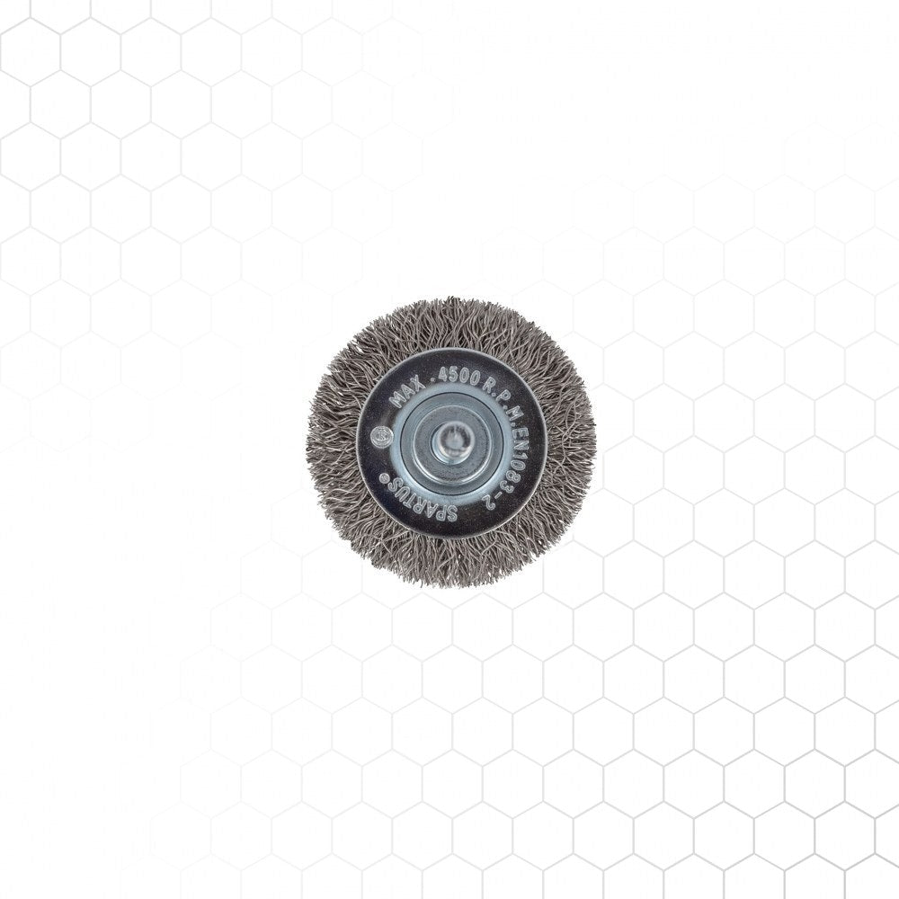 Spartus varrellinen laikkaharja Ø50 mm, 6 mm varsi, metallintyöstön työkalu – kuva 2/3