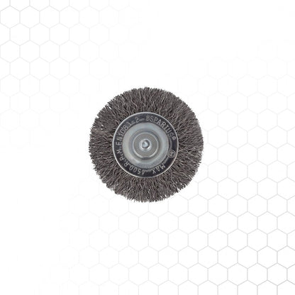 Spartus varrellinen laikkaharja Ø63 mm, 6 mm varsi, metallintyöstön työkalu – kuva 2/3