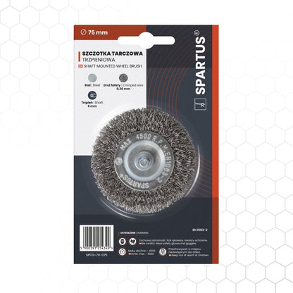 Spartus-laikkaharja varrella Ø75 mm, teräslanka, metallintyöstön työkalu – kuva 1/3