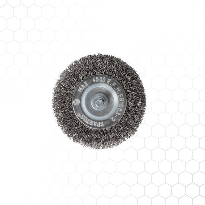 Spartus-laikkaharja varrella Ø75 mm, teräslanka, metallintyöstön työkalu – kuva 2/3