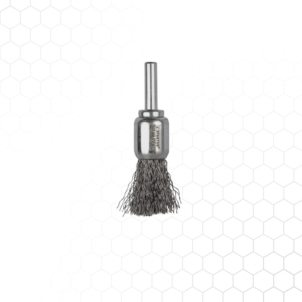 Spartus pensseliharja Ø17 mm, 6 mm varsi, metallintyöstön työkalu – kuva 2/2