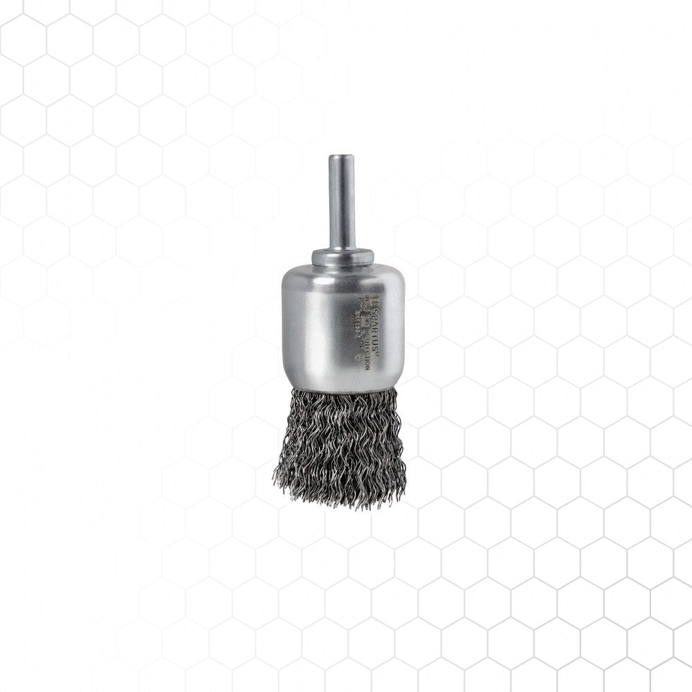 Pensseliharja Ø30mm, teräs-aaltolanka 0,3mm, 6mm varsi, metallintyöstön työkalu – kuva 2/2