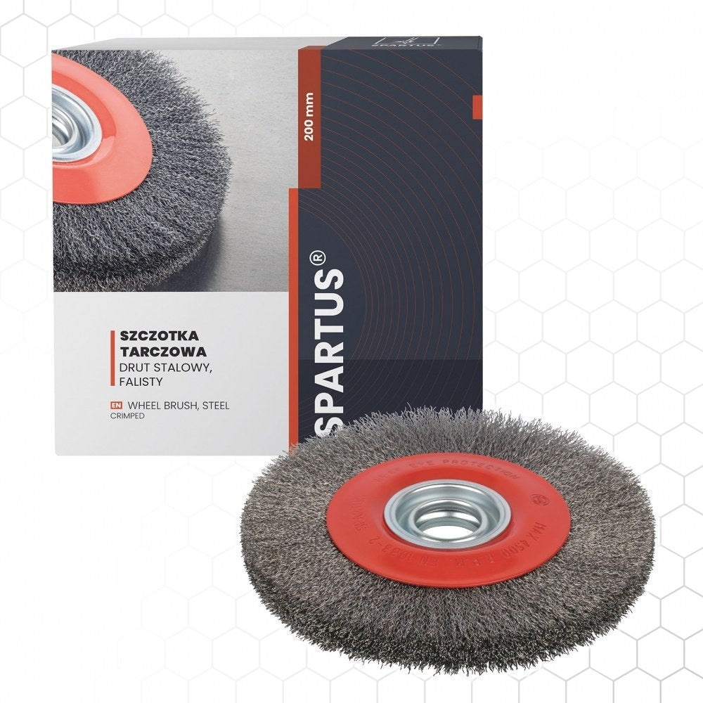Laikkaharja Ø200×25mm, teräs-aaltolanka 0,3mm, metallintyöstön työkalu – kuva 1/2