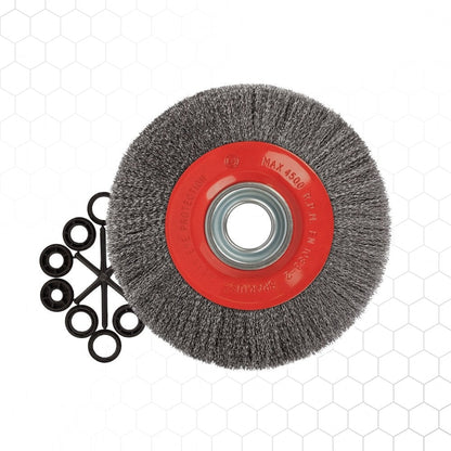Laikkaharja Ø200×25mm, teräs-aaltolanka 0,3mm, metallintyöstön työkalu – kuva 2/2