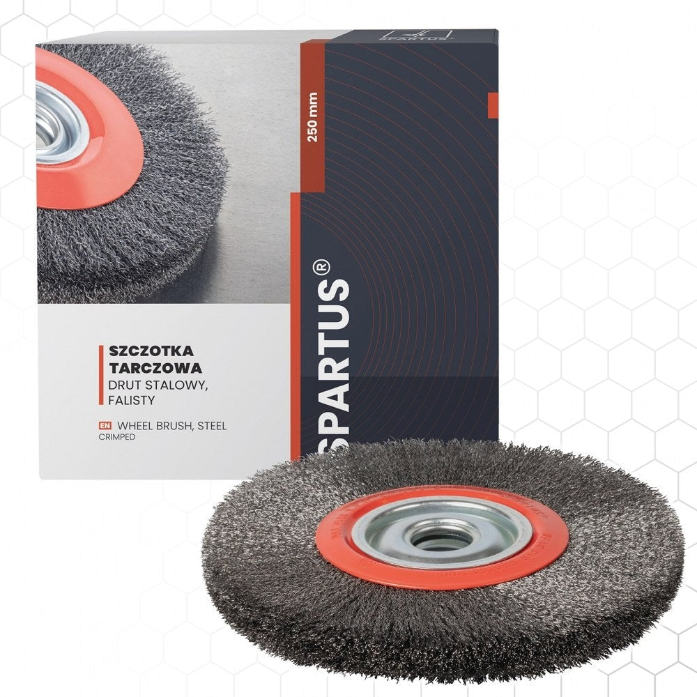 Laikkaharja Ø250×25mm, teräs-aaltolanka 0,3mm, metallintyöstön työkalu – kuva 1/2