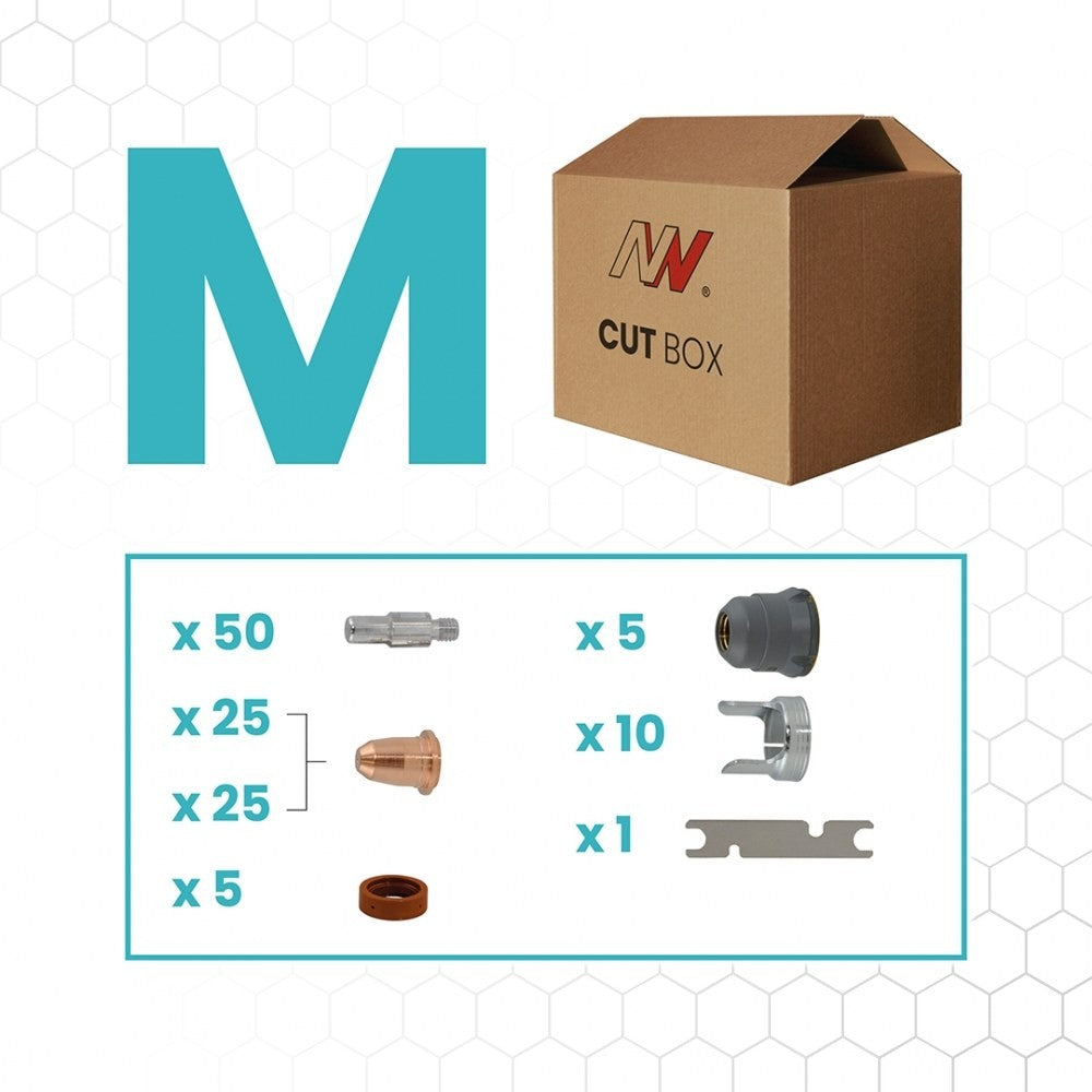 Spartus Cut Box (keskikoko) SP45H/Trafimet S45, plasmaleikkurin kulutusosa