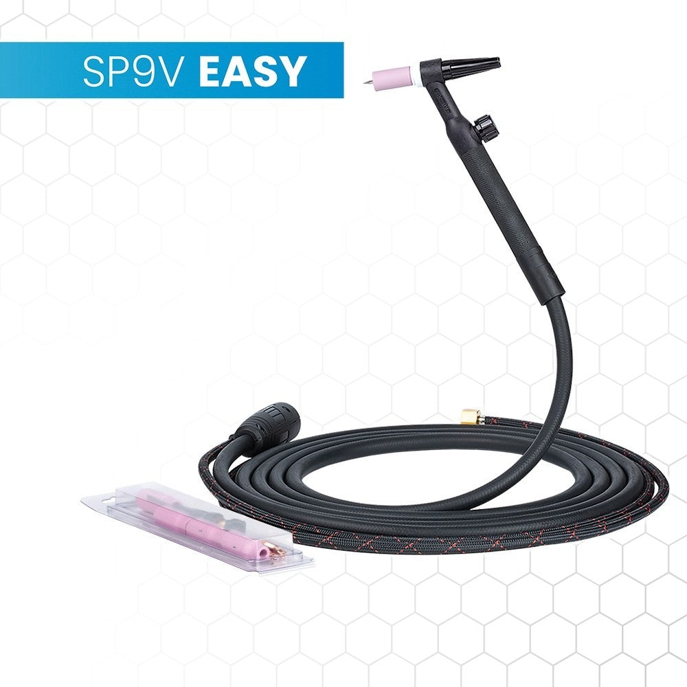 Spartus EasyTIG 9V -poltin venttiilillä, 4 m, TIG-poltin