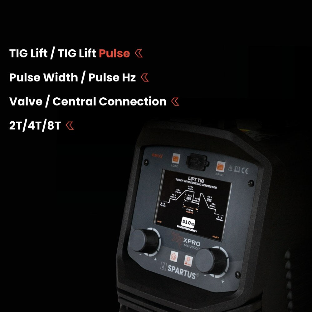 XPro MIG 200 DUAL PULSE paketti MIG TIG MMA, MIG/MAG-hitsauskone – kuva 4/15