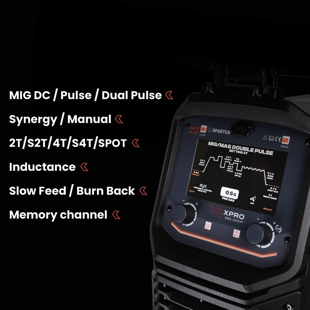 XPro MIG 260 DUAL PULSE paketti MIG TIG MMA, MIG/MAG-hitsauskone – kuva 2/15