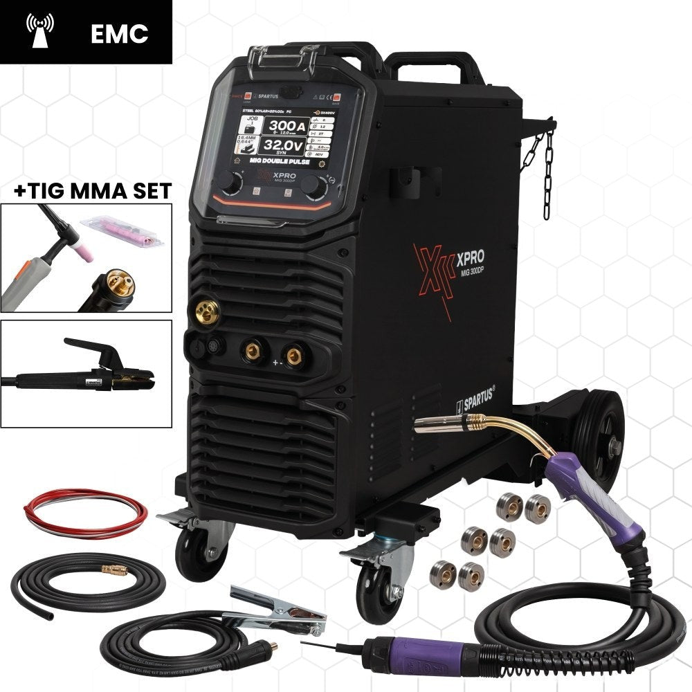 XPro MIG 300 DUAL PULSE paketti MIG TIG MMA, MIG/MAG-hitsauskone – kuva 1/15