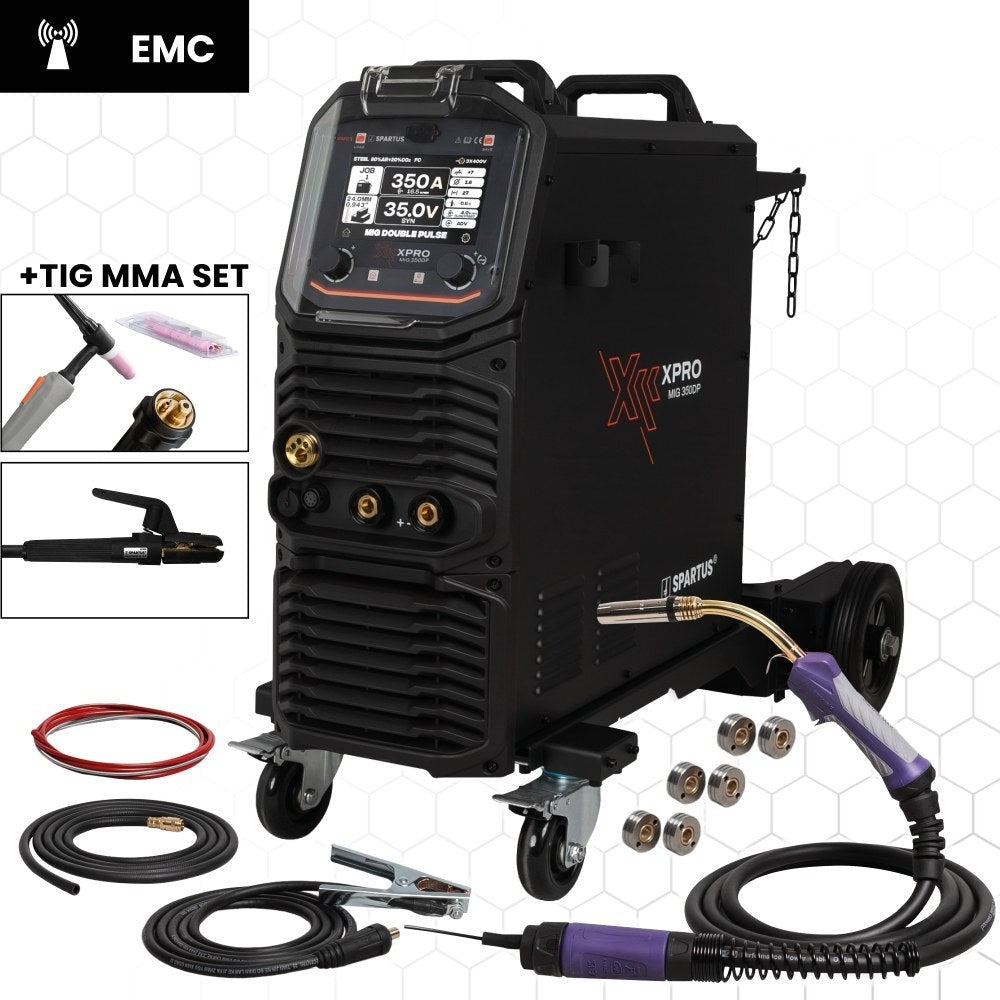 XPro MIG 350 DUAL PULSE paketti MIG TIG MMA, MIG/MAG-hitsauskone – kuva 1/15
