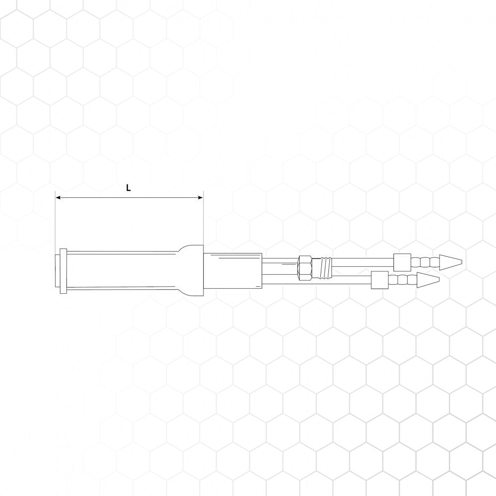 Poltinrunko SP20P suora L=41mm (nestejäähdytteinen) – kuva 3
