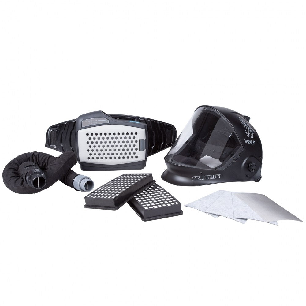 SPARTUS® WOLF grinding helmet with the air supply system